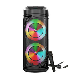 ZQS-6212 Multi-Media Bluetooth Wireless Speaker, 6.5 Inch Dual Super Bass Speakers, ZQS-6212LED Display, Free Karaoke Microphone, Remote control