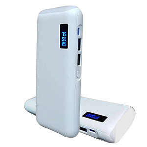 2 PCS  Intelligent Power BankPower Bank Portable Charger 10000mAh with Two Output Ports & Input Port External Battery Pack Compatible with Phone Table & LED Torch