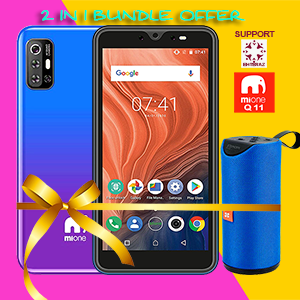 MiOne Q11 Mobile, 8 GB Rom, 2GB Ram, Dual Sim, 5.5 Inch Display, 2800 mAh Battery, Free Portable Bluetooth Speaker Q11