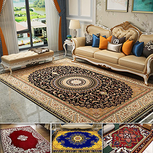 Turkish Area Carpet  200X 300 CM ,Door Mat Faux Wool Indoor Accent Rug Non-Slip Distressed Entryway Throw Rug Boho Style Floor Carpet for Living Room Bedroom Laundry Room Decor-2X3TCB