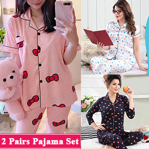 Capri Pajamas Set Womens Button Down Short Sleeve Lounge Sets Sleepwear Notch Collar Top & Capri 2 Piece PJ Sets