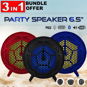 3 in 1 Bundle Offer, 3 Pieces Bluetooth Party Speaker, 6.5 Inch Size. PARTYSP