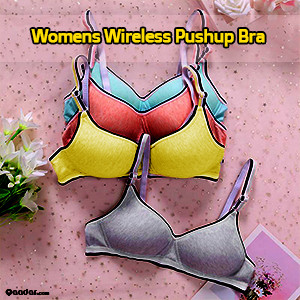 4 Pieces / 10 Pieces Wireless Semi Push Up Bra, Random colors, 4PWB
