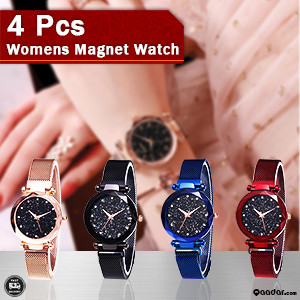 Magnetic Ladies Hand Watch Luxury Quartz Magnetic Mesh Band Watch. MAGNETICW