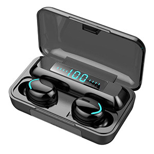 TWS F9 Hands Free Earphones Touch Control Mini Sport Earbuds Wireless 5.0 Waterproof Headphones , USB Charging Case, Noise Cancelling, in Ear with Mic
