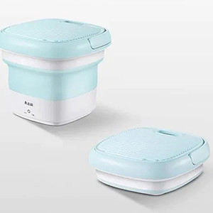 Portable Mini Washing Machine Lightweight Collapsible Bucket - Perfect for Camping, Travelling, Apartment,Bucket Automatic Home Travel Self-Driving Tour Underwear Foldable Washer