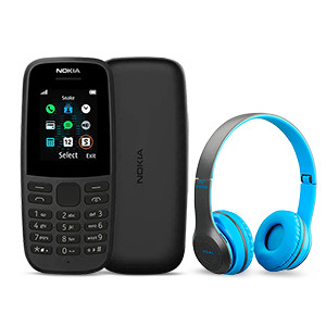 NOKIA 105 4G Dual SIM With FREE Bluetooth Headset P47