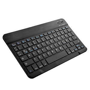 Ultra-Slim Bluetooth Keyboard Compatible with iPad 10.2-inch/iPad Air/iPad 9.7-inch/iPad Pro/iPad Mini, iPhone and Other Bluetooth Enabled Devices Including iOS, Android, Windows, Black