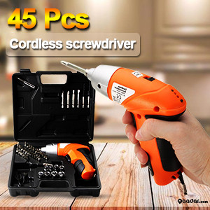 45 in 1 Portable Rechargeable Cordless Electric Screwdriver Bit Drill Tool