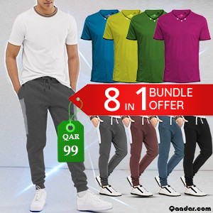 8 in Bundle offer, 4 Pcs Super Quality POLO T-shirts with 4 Pcs Tracksuits. 8in1
