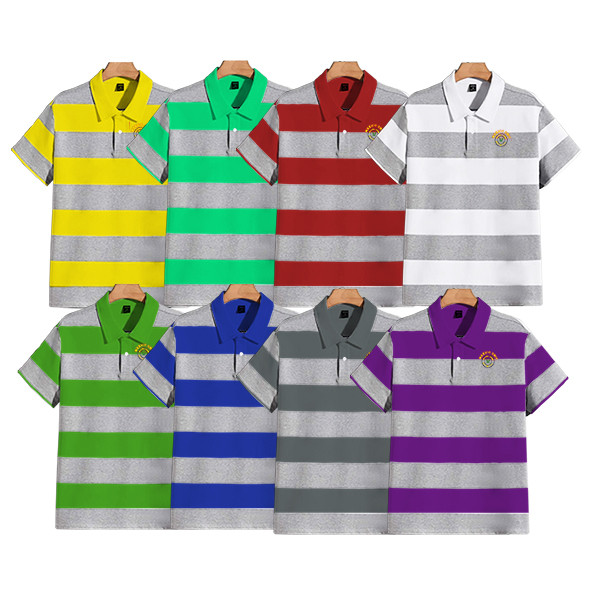 8 Pcs Classic Fit High Quality Heritage Striped Polo Tshirts
