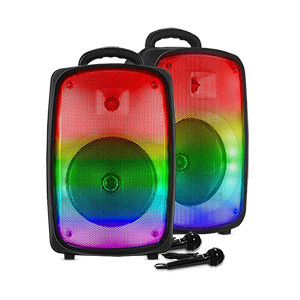 SPEAKER KOLAV - F811 8" RECHARGEABLE SPEAKER WITH USB & FM & TF WITH 2 MIC INPUT WITH DJ LIGHT