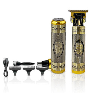 2 in 1 Vintage Grooming Set Rechargeble Electric Shaver for Men, Men's & Women's Electric Razor, Portable Mini Razor, Dry Wet Waterproof Rotary Shaver, Compact Rotary Razor, Electric Head Shaver for T